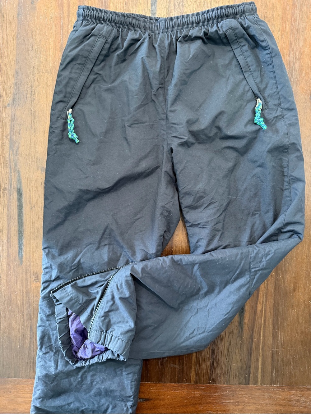 Patagonia Kids Black Cold Weather Lined Snow Pants with Zipper Ankles Youth 14